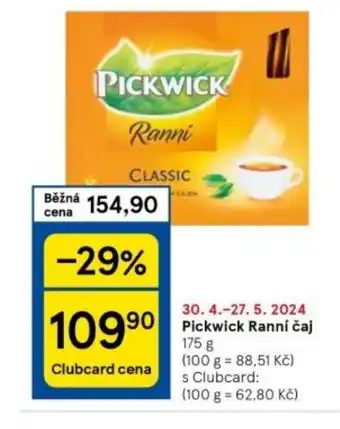 Tesco Pickwick Ranní čaj 175 g nabídka