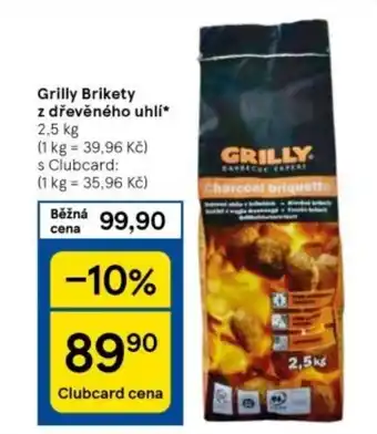 Tesco Grilly Brikety z dřevěného uhlí nabídka