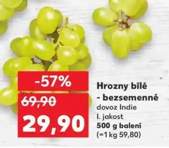 Kaufland Hrozny bílé - bezsemenné nabídka