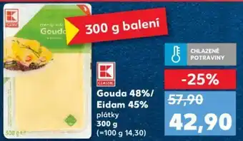 Kaufland Gouda 48%/ Eidam 45% nabídka