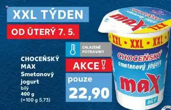 Kaufland CHOCEŇSKÝ MAX Smetanový jogurt nabídka