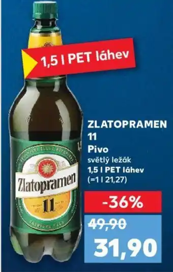 Kaufland ZLATOPRAMEN 11 Pivo 1.5L nabídka