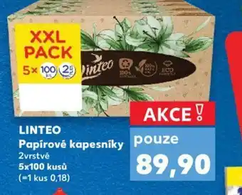 Kaufland LINTEO Papírové kapesníky nabídka