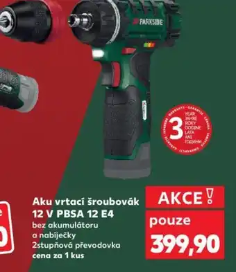 Kaufland Aku vrtací šroubovák 12 V PBSA 12 E4 nabídka