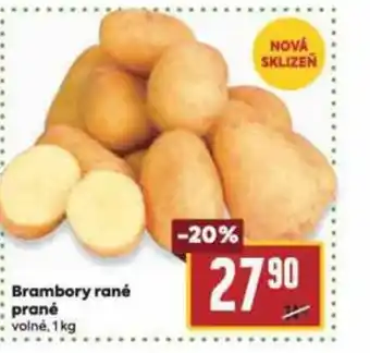 Brambory rané prané