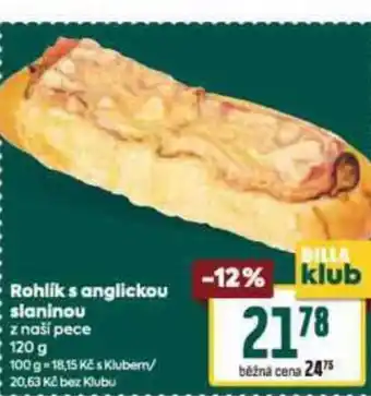 Billa Rohlik s anglickou slaninou nabídka