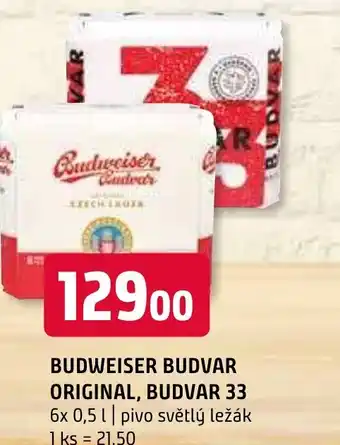 Terno BUDWEISER BUDVAR ORIGINAL, BUDVAR 33 nabídka