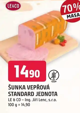 Trefa ŠUNKA VEPŘOVÁ STANDARD JEDNOTA nabídka