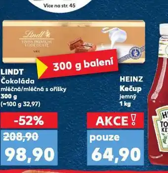 Kaufland Lindt čokoláda nabídka
