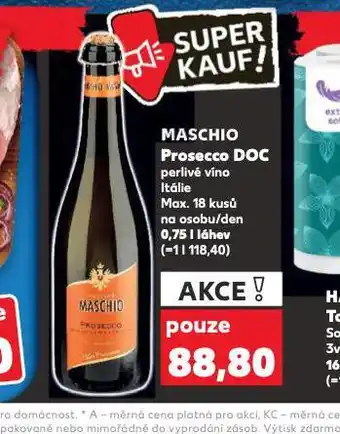 Kaufland Maschio prosecco doc nabídka