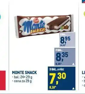 Makro Monte snack nabídka
