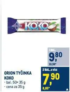 Makro Orion tyčinka koko nabídka