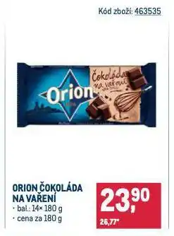 Makro Orion čokoláda na vaření nabídka