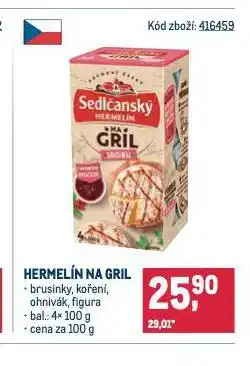 Makro Hermelín na gril nabídka