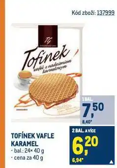 Makro Tofínek vafle karamel nabídka