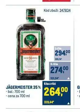 Makro Jagermeister nabídka