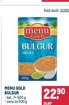 Makro Menu gold bulgur nabídka