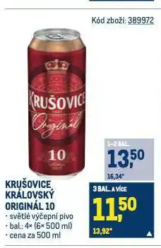 Makro Pivo krušovice nabídka