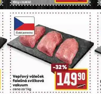 Billa Vepřový váleček falešná svíčková vakuum nabídka