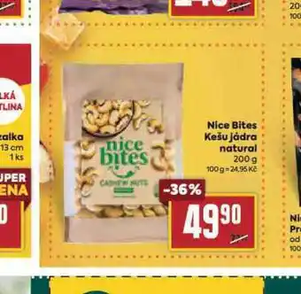 Billa Nice bites kešu jádra natural nabídka