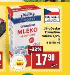 Billa Trvanlivé mléko 3,5% nabídka