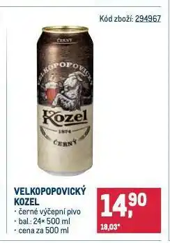 Makro Pivo velkopopovický kozel nabídka