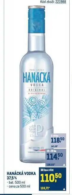 Makro Hanácká vodka nabídka