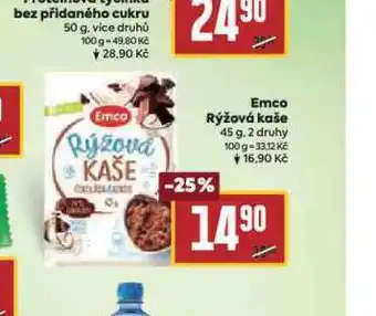 Billa Emco rýžová kaše nabídka