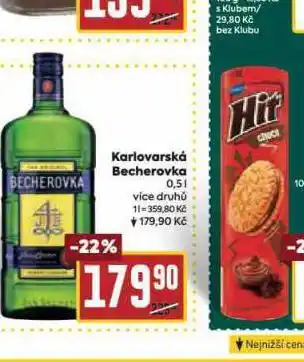 Billa Karlovarská becherovka nabídka