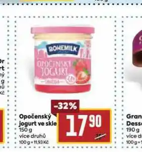 Billa Opočenský jogurt ve skle nabídka