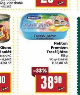 Billa Nekton premium tresčí játra nabídka