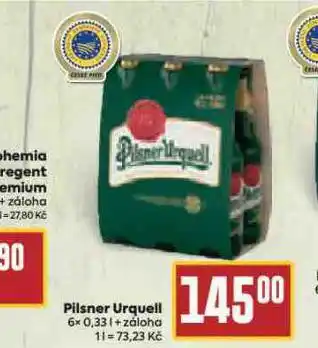 Billa Pivo pilsner urquell nabídka