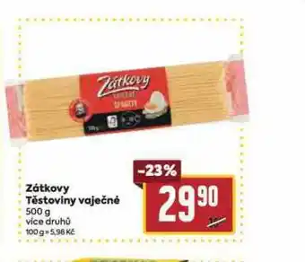 Billa Zátkovy vaječné těstoviny nabídka