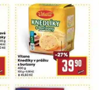 Billa Vitana knedlíky v prášku s burizony nabídka