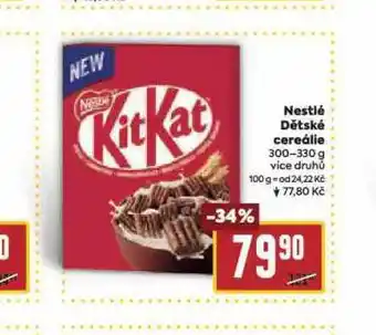 Billa Nestlé dětské cereálie nabídka