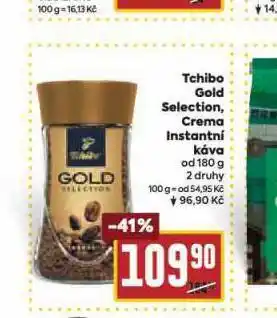 Billa Tchibo gold selection, crema instantní káva nabídka