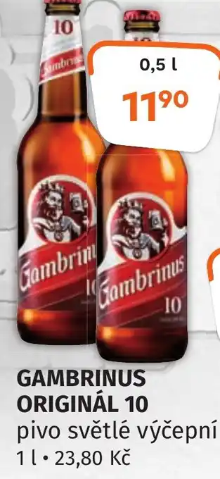 Trefa GAMBRINUS ORIGINÁL 10 0.5L nabídka