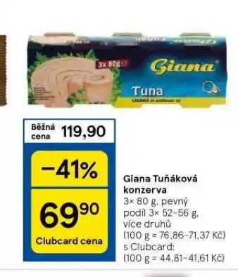 Tesco Giana tuňák nabídka