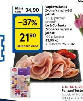 Tesco Šunka zvonařka nabídka