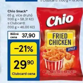 Tesco Chio snack nabídka