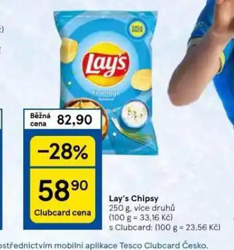 Tesco Lay's chipsy nabídka