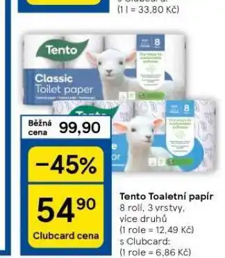 Tesco Tento toaletní papír nabídka