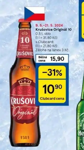 Tesco Pivo krušovice nabídka