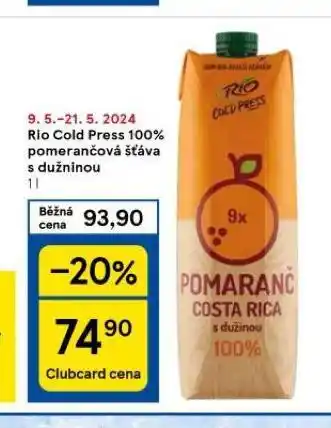 Tesco Rio cold press nabídka