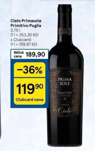 Tesco Cielo primasole primitivo puglia nabídka