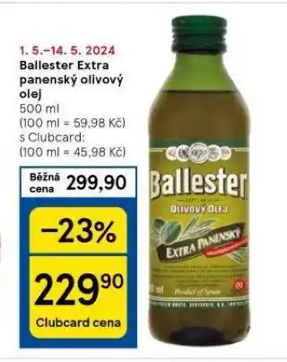 Tesco Ballester extra panenský olivový olej nabídka