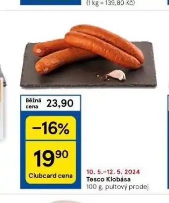 Tesco Klobása nabídka