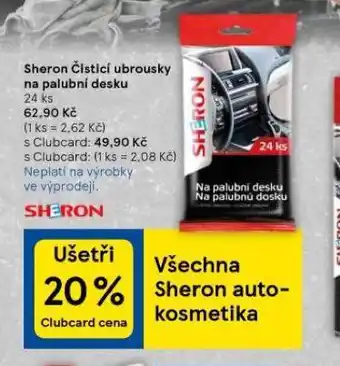 Tesco Sheron čisticí ubrousky nabídka