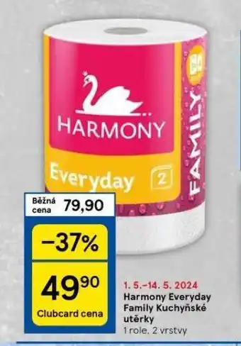 Tesco Harmony kuchyňské utěrky nabídka