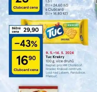 Tesco Tuc krekry nabídka